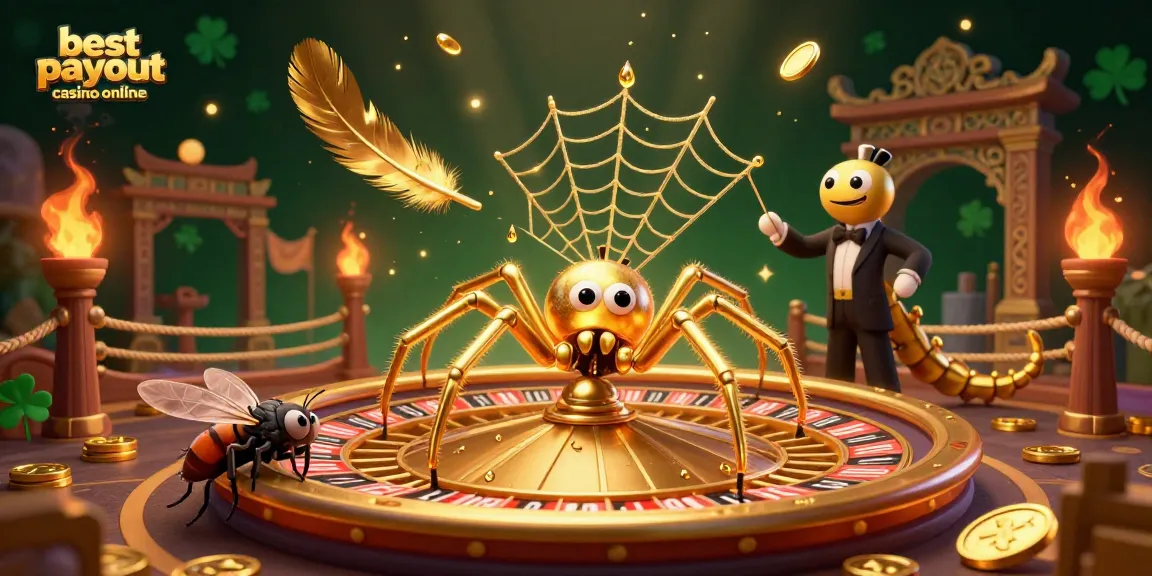 Experience the excitement at the best payout casino online, featuring a dynamic roulette web scene with vibrant characters.