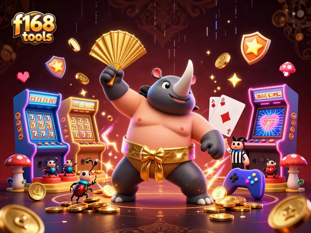 Experience f168 tools in an electrifying casino setting with vibrant beetle champions.